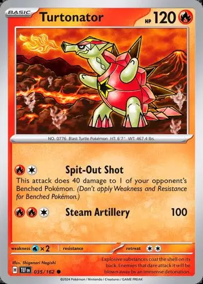 Turtonator 35/162 Temporal Forces Pokemon card