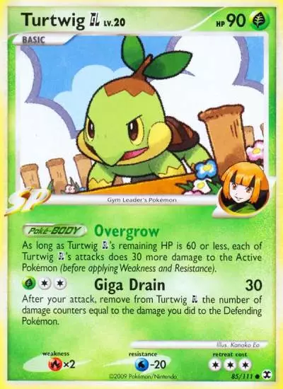 Turtwig GL 85/111 Rising Rivals Pokemon card