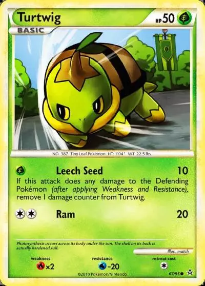Turtwig 67/95 HS—Unleashed Pokemon card