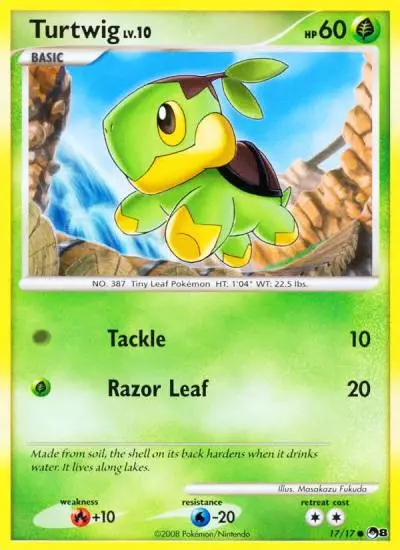 Turtwig 17/17 POP Series 8 Pokemon card