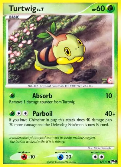 Turtwig 17/17 POP Series 9 Pokemon card