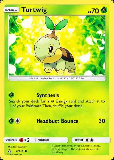 Turtwig 6/156 Ultra Prism Pokemon card