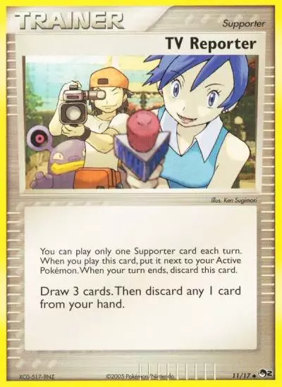 TV Reporter 11/17 POP Series 2 Pokemon card