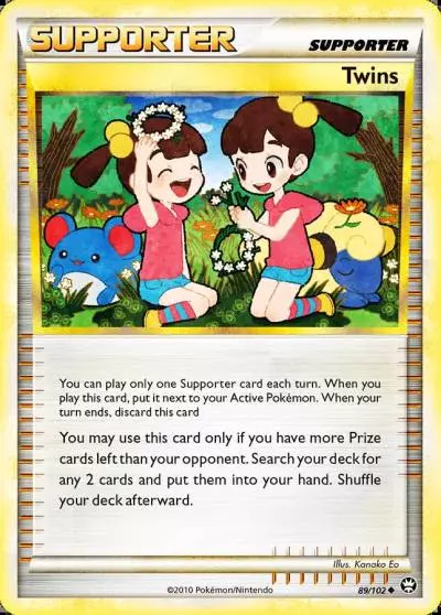 Twins 89/102 HS—Triumphant Pokemon card