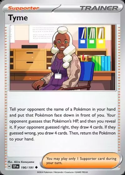 Tyme 190/191 Surging Sparks Pokemon card