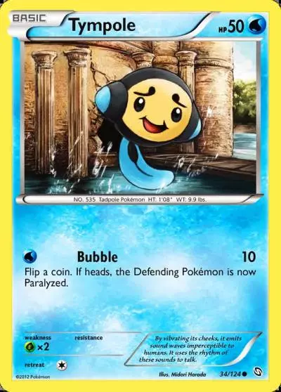 Tympole 34/124 Dragons Exalted Pokemon card