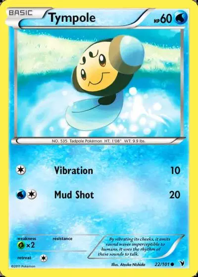 Tympole 22/101 Noble Victories Pokemon card