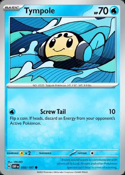 Tympole 50/197 Obsidian Flames Pokemon card