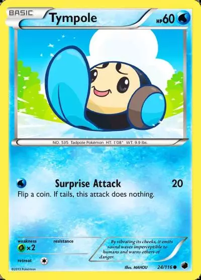 Tympole 24/116 Plasma Freeze Pokemon card