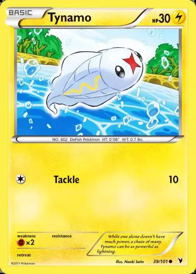 Tynamo 39/101 Noble Victories Pokemon card