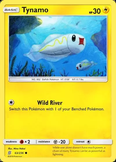 Tynamo 63/236 Unified Minds Pokemon card