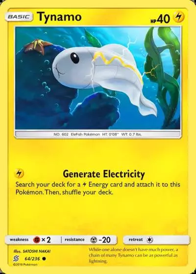 Tynamo 64/236 Unified Minds Pokemon card