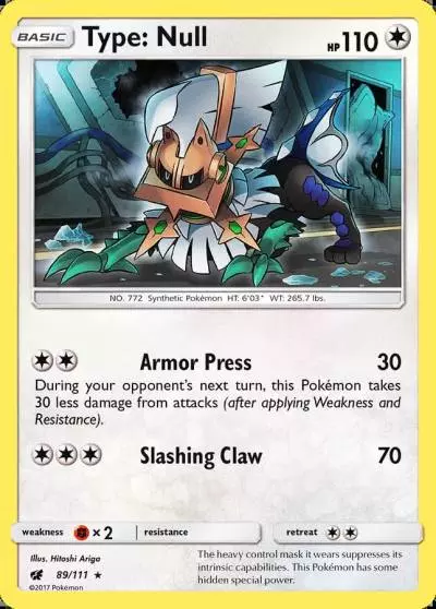 Type: Null 89/111 Crimson Invasion Pokemon card