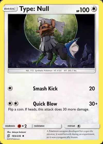 Type: Null 183/236 Unified Minds Pokemon card