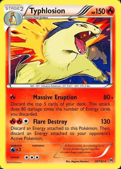 Typhlosion 20/162 BREAKthrough Pokemon card