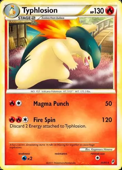Typhlosion 35/95 Call of Legends Pokemon card