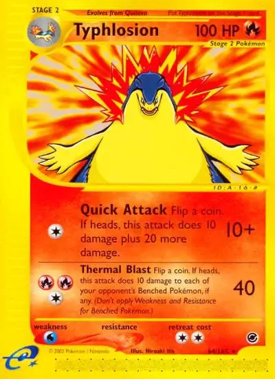 Typhlosion 64/165 Expedition Base Set Pokemon card