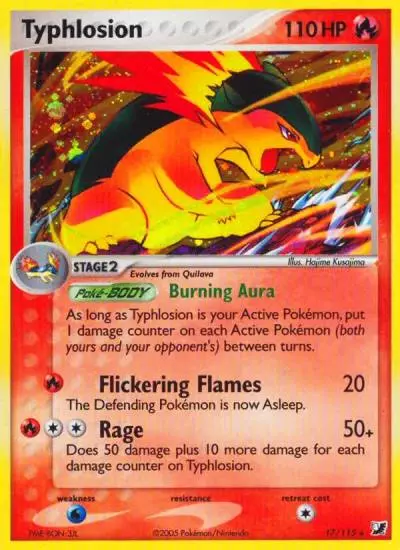 Typhlosion 17/115 Unseen Forces Pokemon card