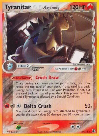 Tyranitar δ 16/113 Delta Species Pokemon card