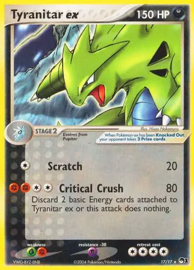 Tyranitar ex 17/17 POP Series 1 Pokemon card