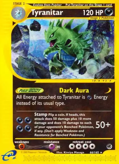 Tyranitar 66/165 Expedition Base Set Pokemon card
