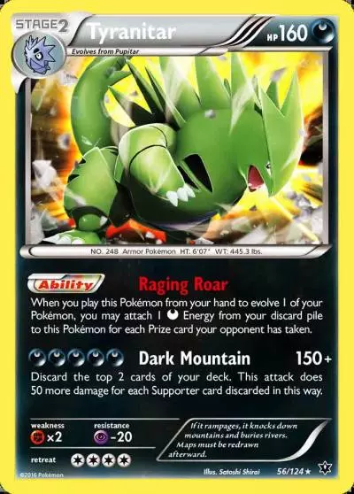 Tyranitar 56/124 Fates Collide Pokemon card