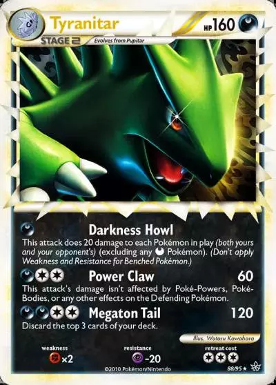 Tyranitar 88/95 HS—Unleashed Pokemon card
