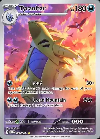 Tyranitar 222/193 Paldea Evolved Pokemon card