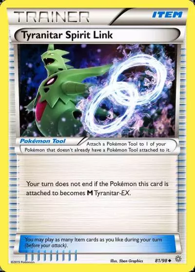 Tyranitar Spirit Link 81/98 Ancient Origins Pokemon card