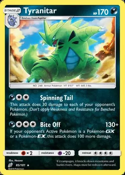Tyranitar 85/181 Team Up Pokemon card