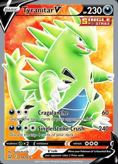 Tyranitar V 154/163 Battle Styles Pokemon card