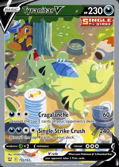 Tyranitar V 155/163 Battle Styles Pokemon card