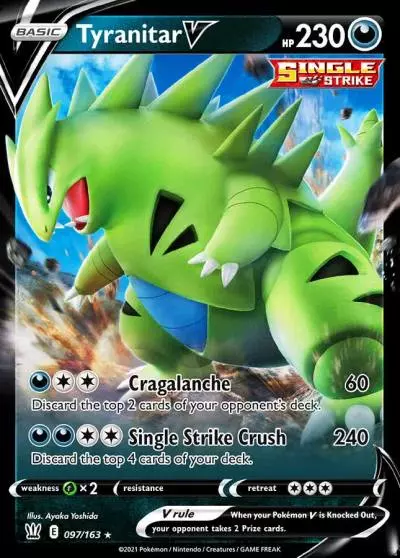 Tyranitar V 97/163 Battle Styles Pokemon card