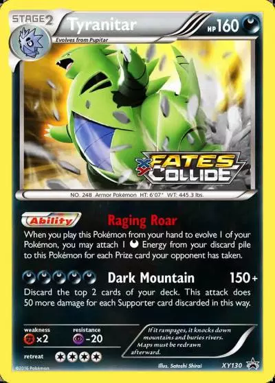 Tyranitar XY130/211 XY Black Star Promos Pokemon card