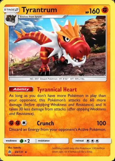 Tyrantrum 69/131 Forbidden Light Pokemon card