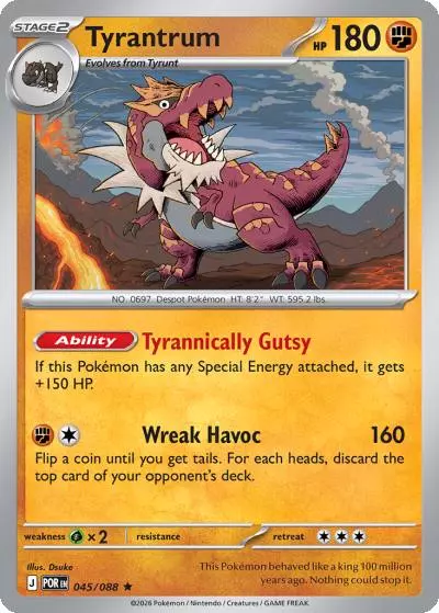Tyrantrum 45/88 Perfect Order Pokemon card