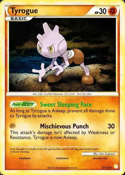Tyrogue 33/123 HeartGold & SoulSilver Pokemon card