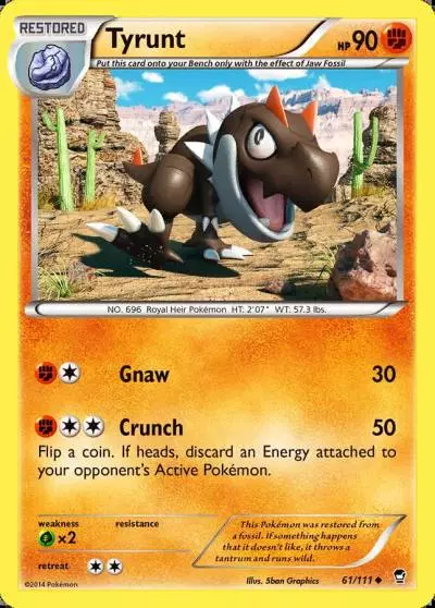 Tyrunt 61/111 Furious Fists Pokemon card