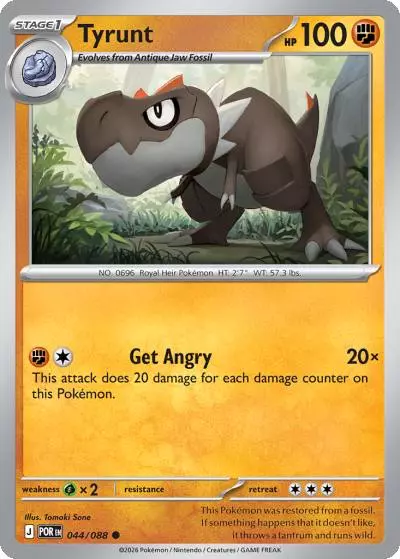 Tyrunt 44/88 Perfect Order Pokemon card
