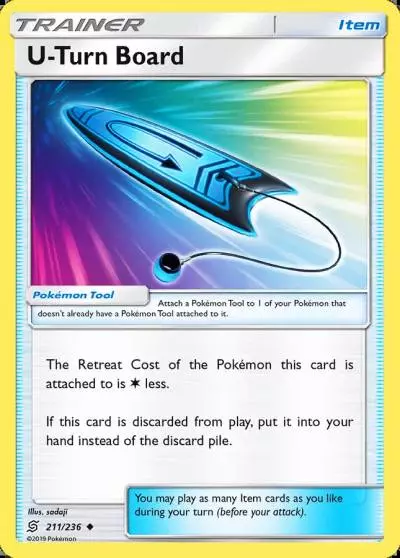 U-Turn Board 211/236 Unified Minds Pokemon card