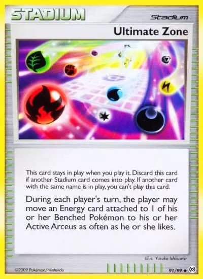 Ultimate Zone 91/99 Arceus Pokemon card
