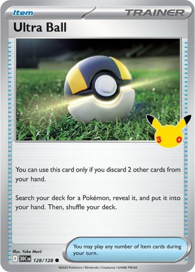 Ultra Ball 128/128 30th Celebration Pokemon card