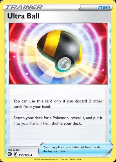 Ultra Ball 150/172 Brilliant Stars Pokemon card