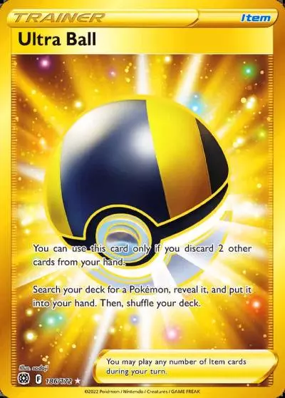 Ultra Ball 186/172 Brilliant Stars Pokemon card