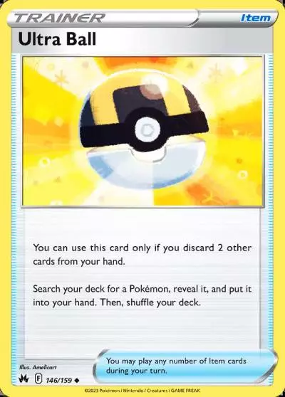 Ultra Ball 146/159 Crown Zenith Pokemon card