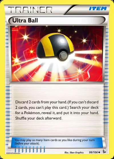Ultra Ball 99/106 Flashfire Pokemon card