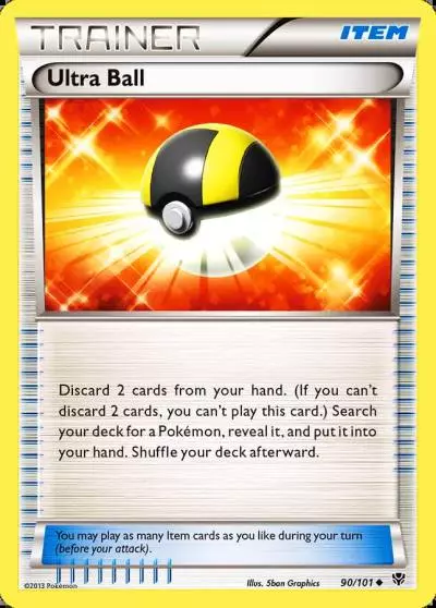 Ultra Ball 90/101 Plasma Blast Pokemon card