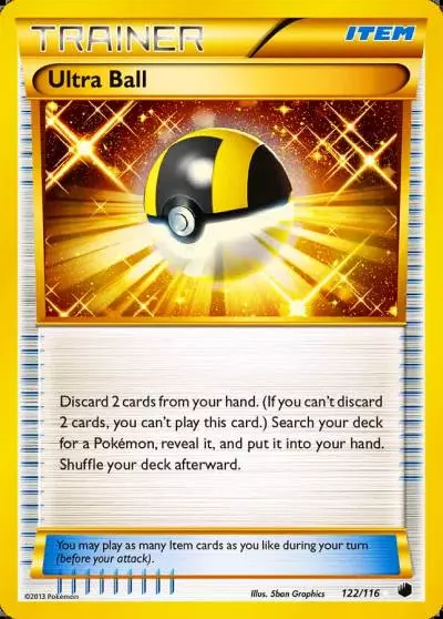Ultra Ball 122/116 Plasma Freeze Pokemon card