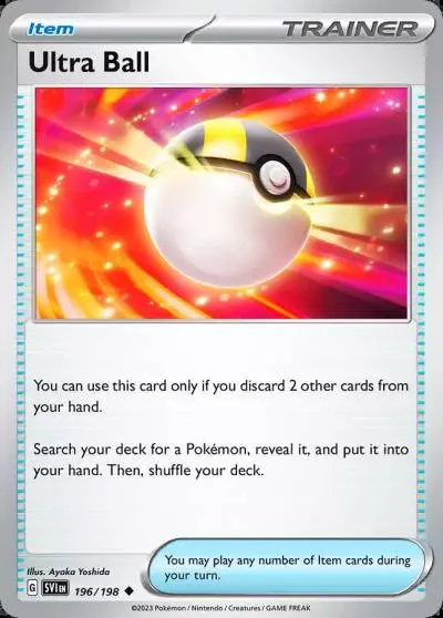 Ultra Ball 196/198 Scarlet & Violet Pokemon card