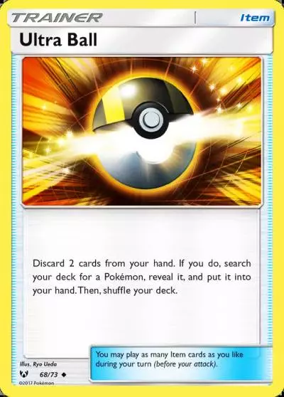 Ultra Ball 68/73 Shining Legends Pokemon card